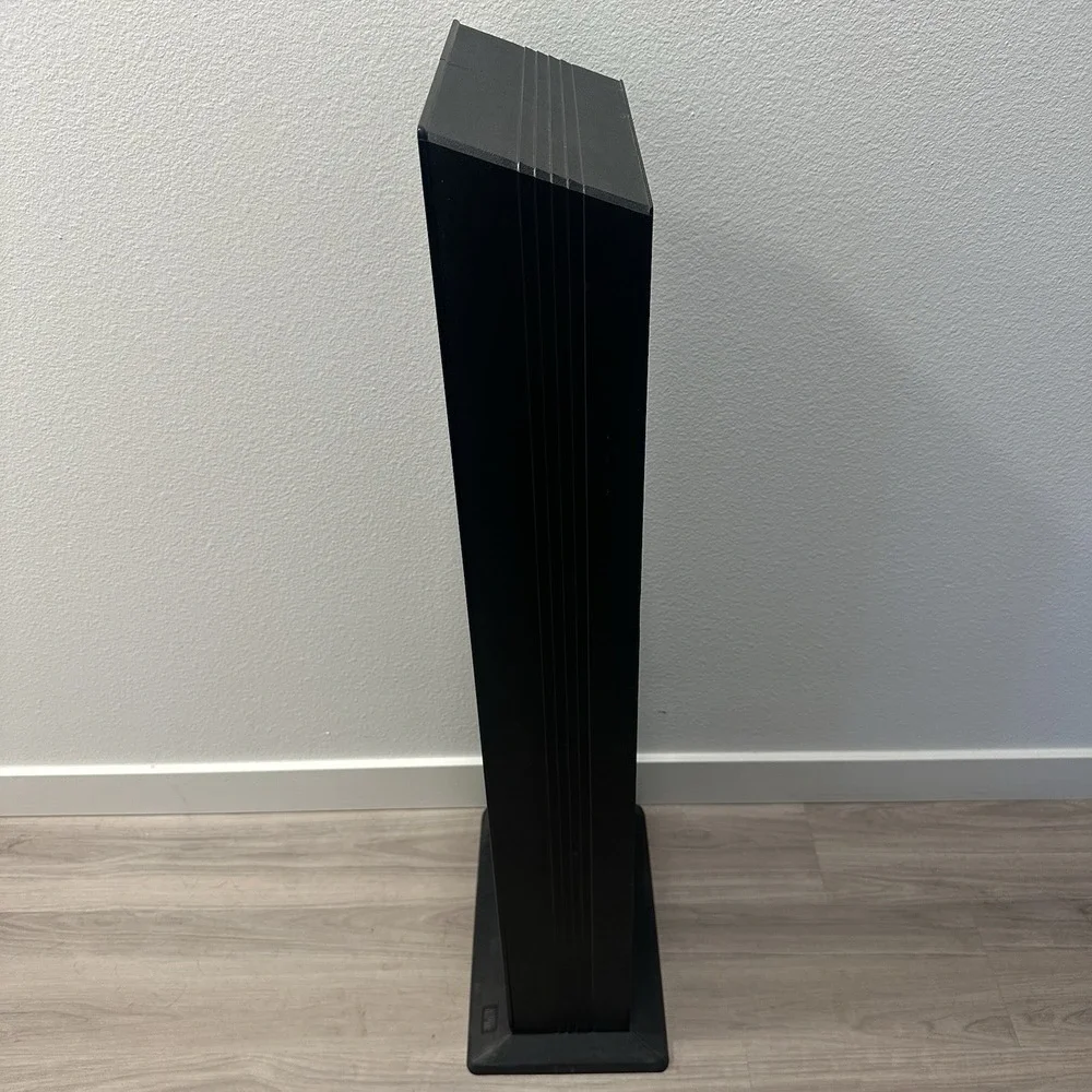 Vtg Alpha Twin Double Row Tower 120 CD Holder Compact Disc Storage Black Stand